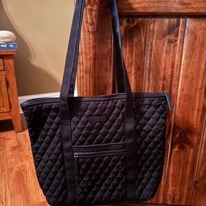 Vera Bradley Black Quilted Tote Luxurious Design